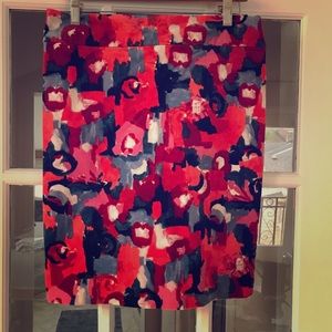 Anthropologie floral corduroy Skirt